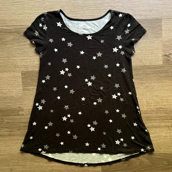 Vintage Justice Girls Black Star Swing Top Size: 12 - Picture 1 of 3
